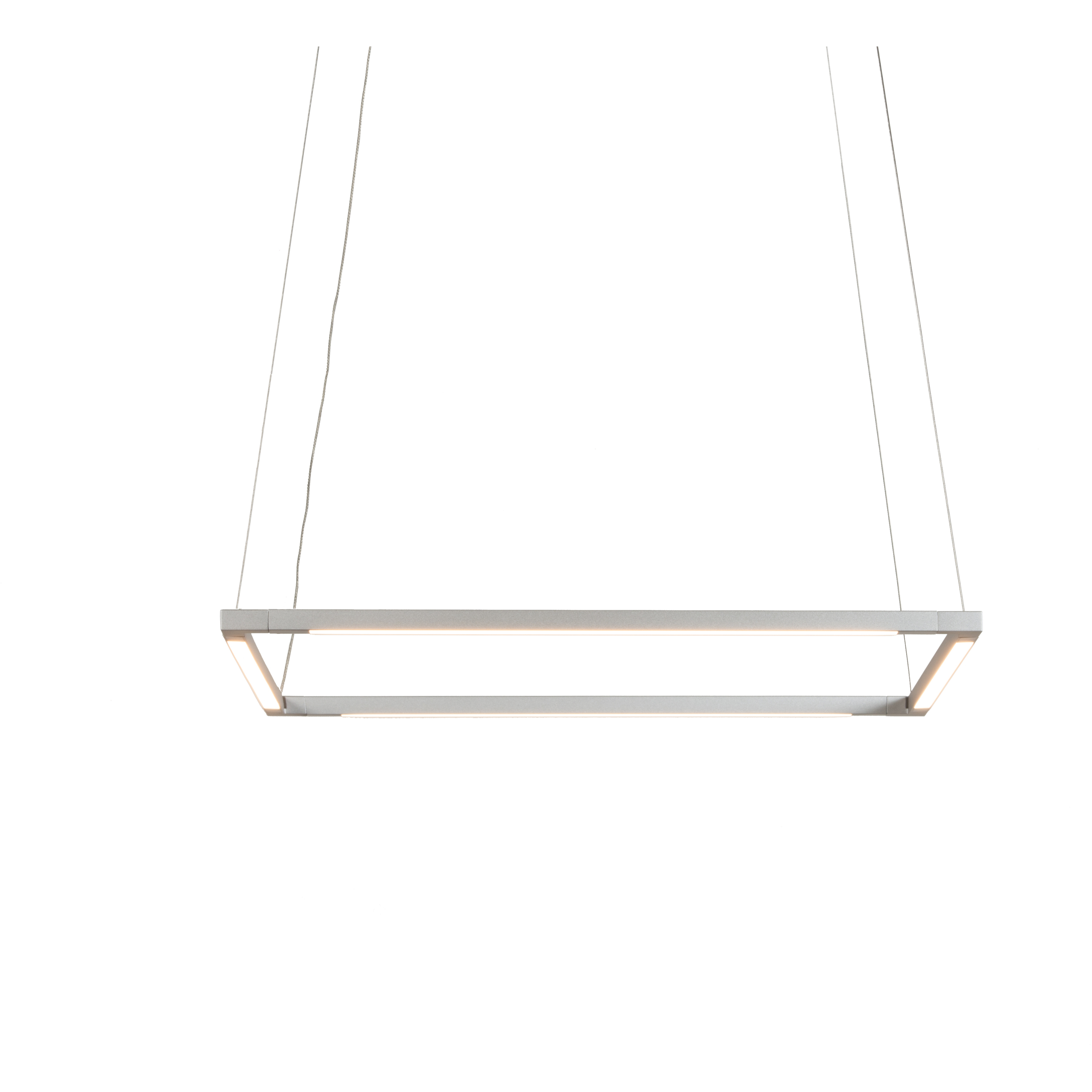 Z-Bar LED 18 inch Silver Pendant Ceiling Light, Square
